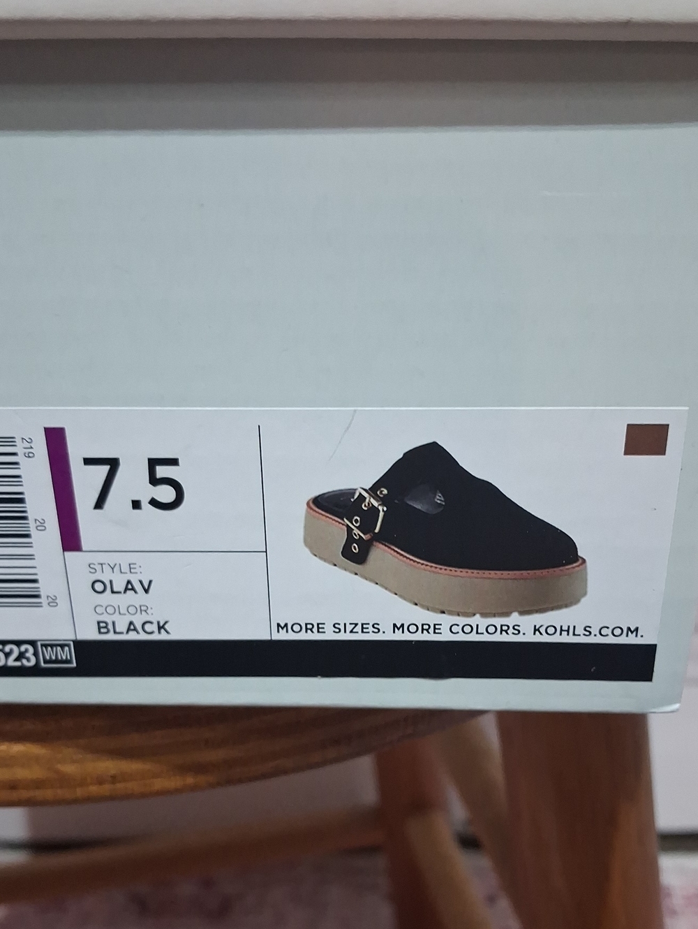 SO Black Platform Mule with Tan Sole